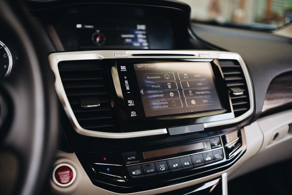 Professional automotive remote starter system installation showing integrated receiver module and wiring harness