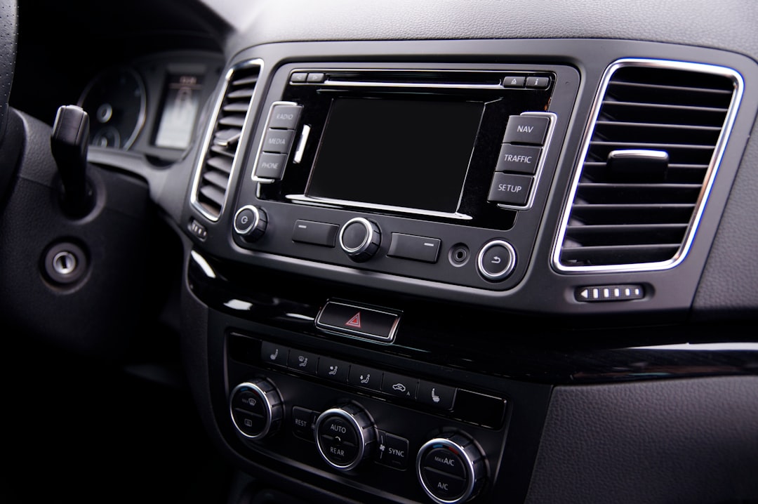 Professional car audio system installation with modern dashboard integration